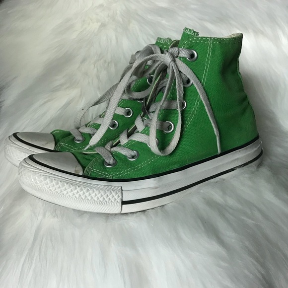 lime green converse womens